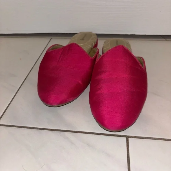 Birdies Fuchsia The Raven Satin Mules - Picture 2 of 8
